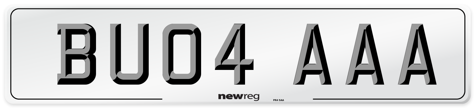 BU04 AAA Number Plate from New Reg
